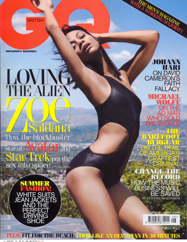 Zoe Saldana pour GQ Magazine, Aout 2010