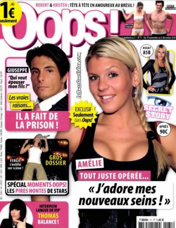 Les nouveaux seins d’Amélie de Secret Story 4