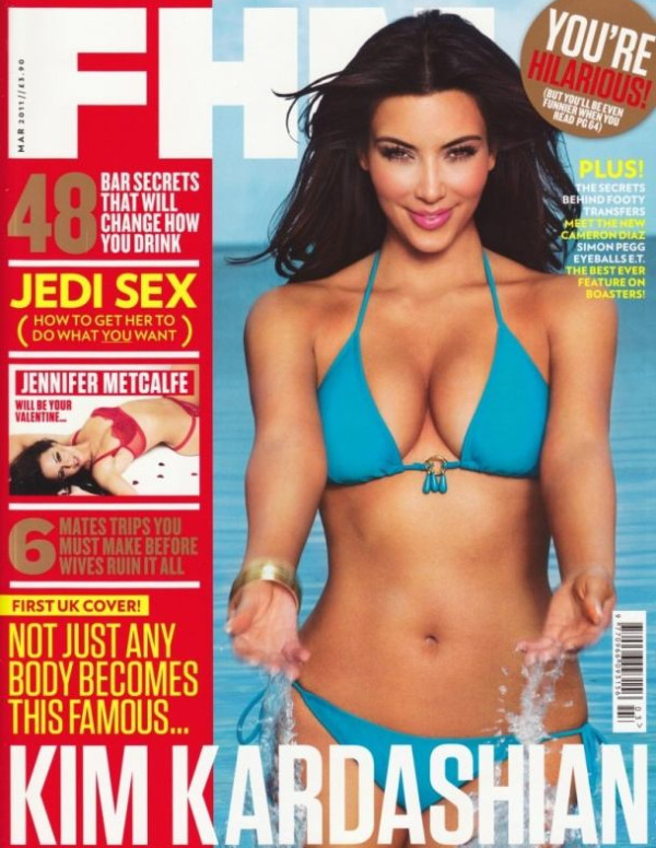 Kim Kardashian en couverture de FHM