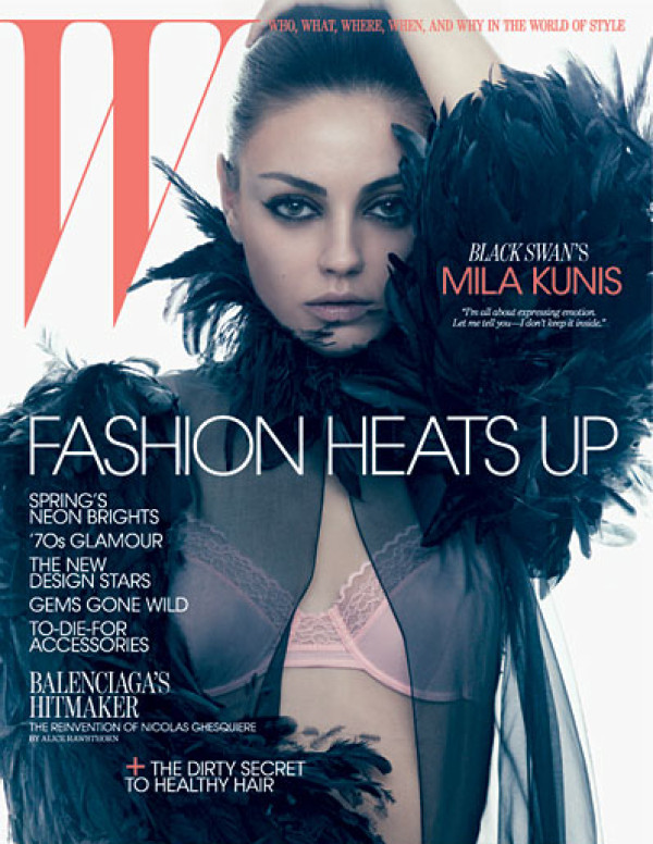 Mila Kunis sexy pour W Magazine