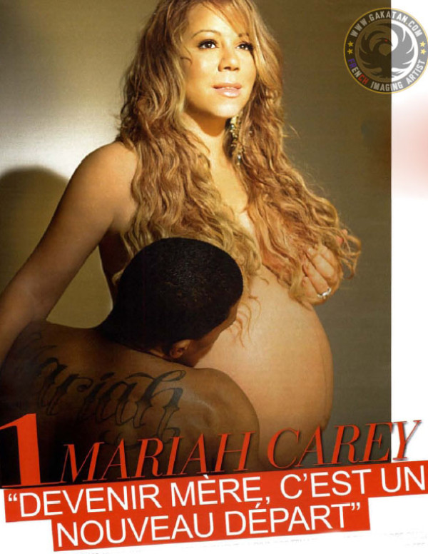 Mariah Carey nue et enceinte dans Gala 