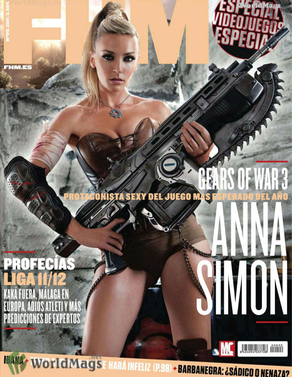Anna Simon joue la Tomb Rider dans FHM Espagne