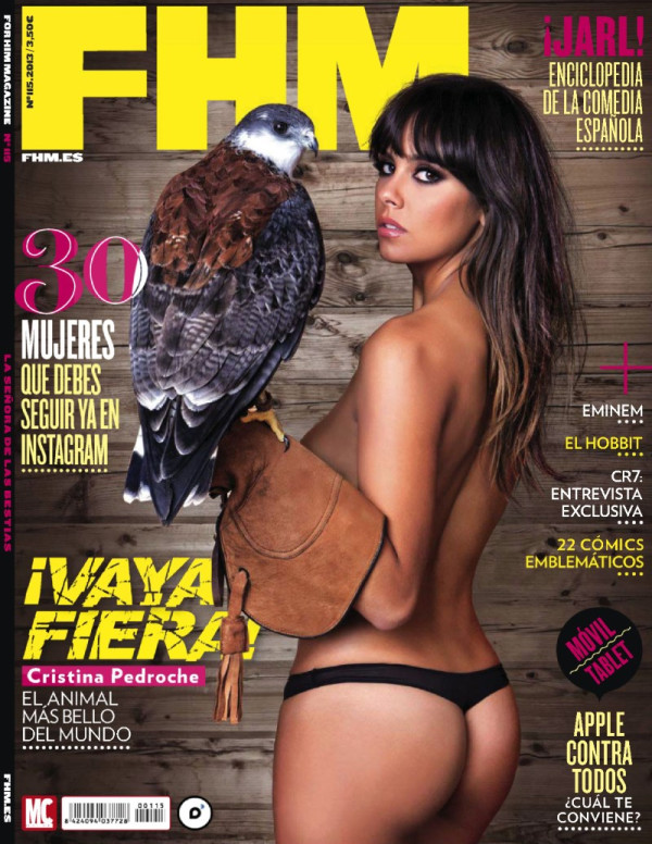 Cristina Pedroche et les animaux sauvages pour FHM Espagne