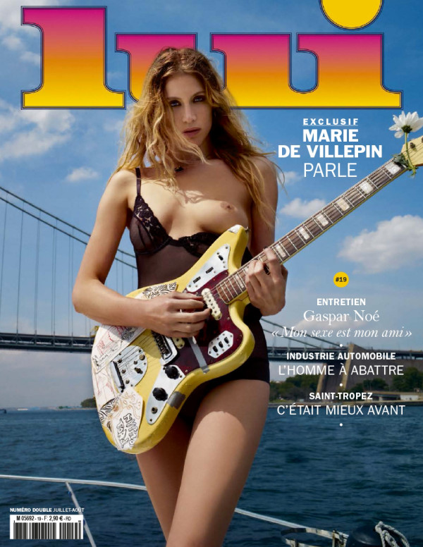 Marie De Villepin nue dans LUI Juillet Aout 2015