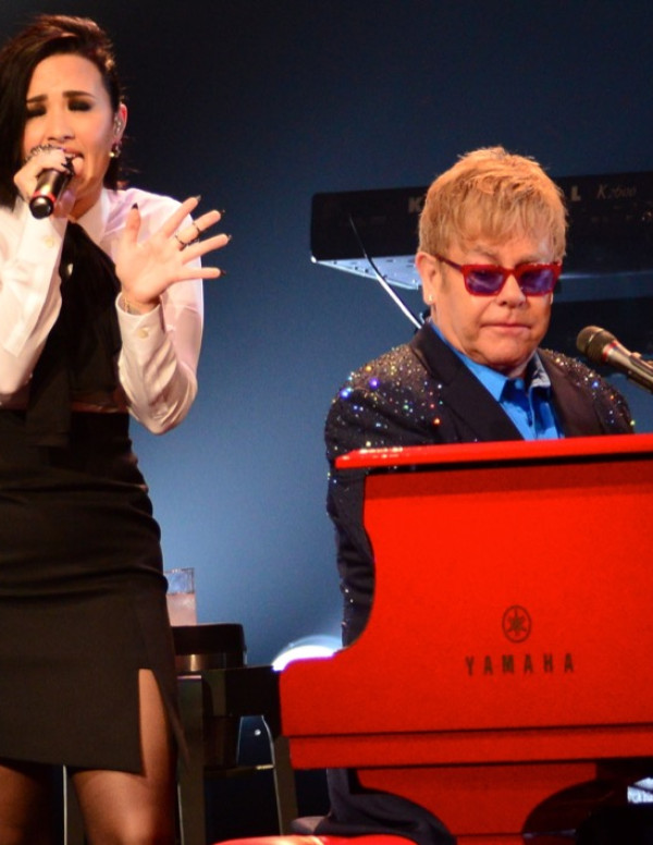 Demi Lovato avec Elton John à Los Angeles