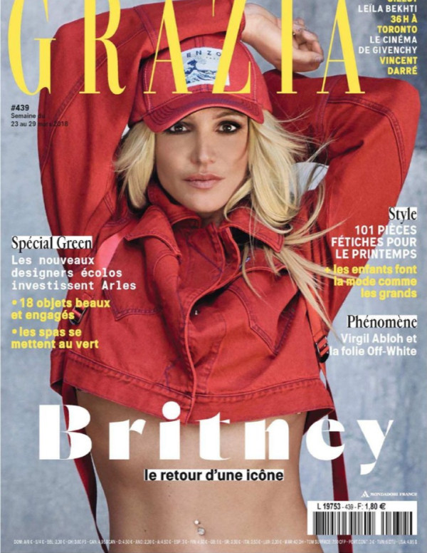 Britney Spears en couverture de Grazia - Mars 2018