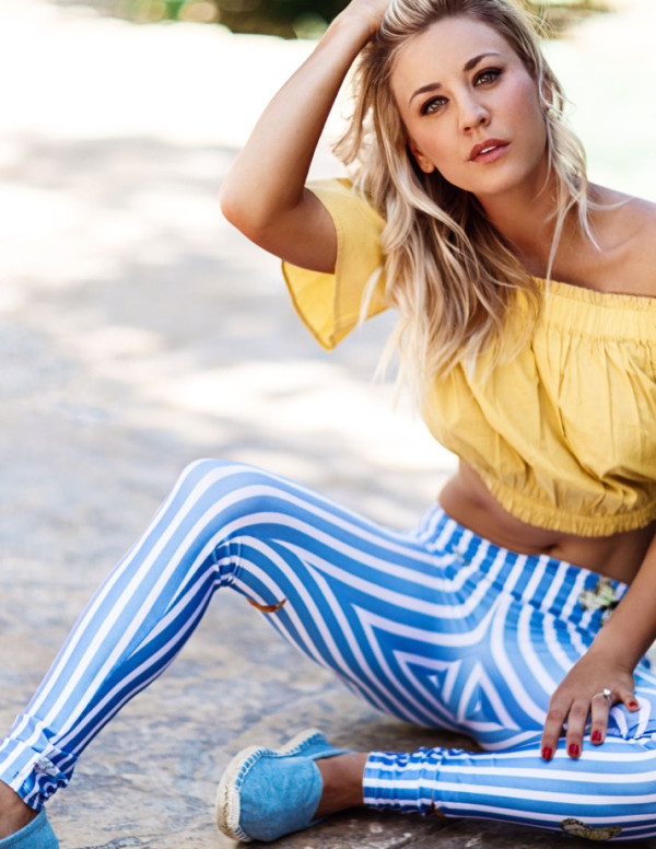 Promo shooting de Kaley Cuoco pour la marque de vétements Goldsheep