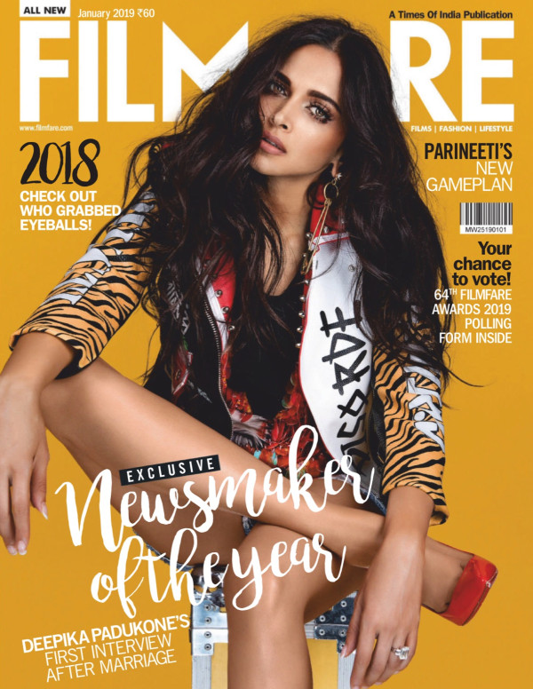 Deepika Padukone dans Filmfare Magazine - Janvier 2019