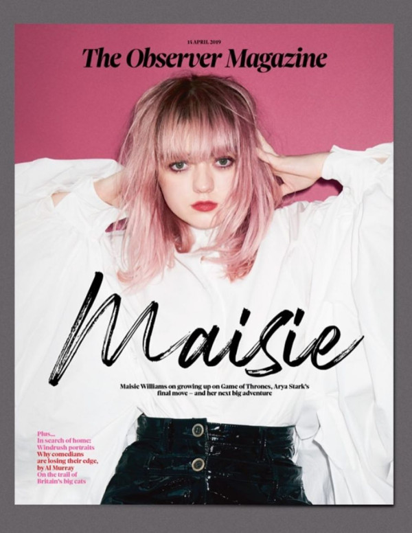 Maisie Williams dans Observer Magazine, Avril 2019