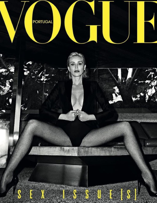 Sharon Stone dans Vogue Magazine Portugal, mai 2019