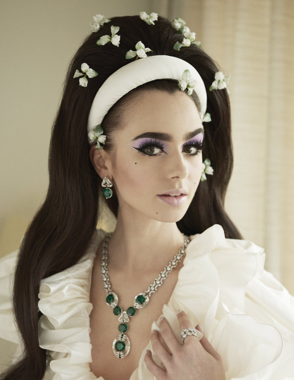Shooting Lily Collins pour Cartier