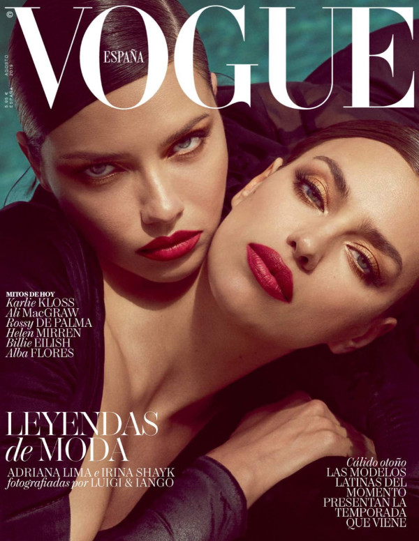 Adriana Lima & Irina Shayk dans Vogue (Espagne) - Août 2019