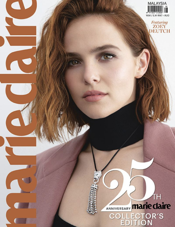 Zoey Deutch dans Marie Claire Magazine Malaysie, Août 2019