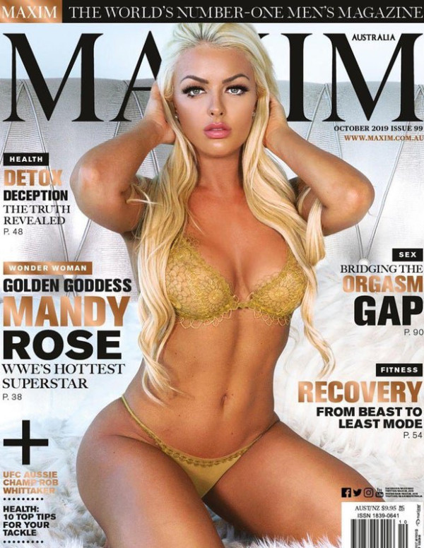 Mandy Rose dans Maxim Australie, Octobre 2019