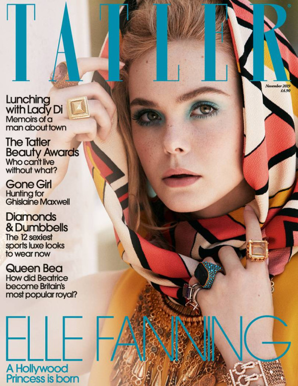 Elle Fanning dans Tatler Magazine, Novembre 2019
