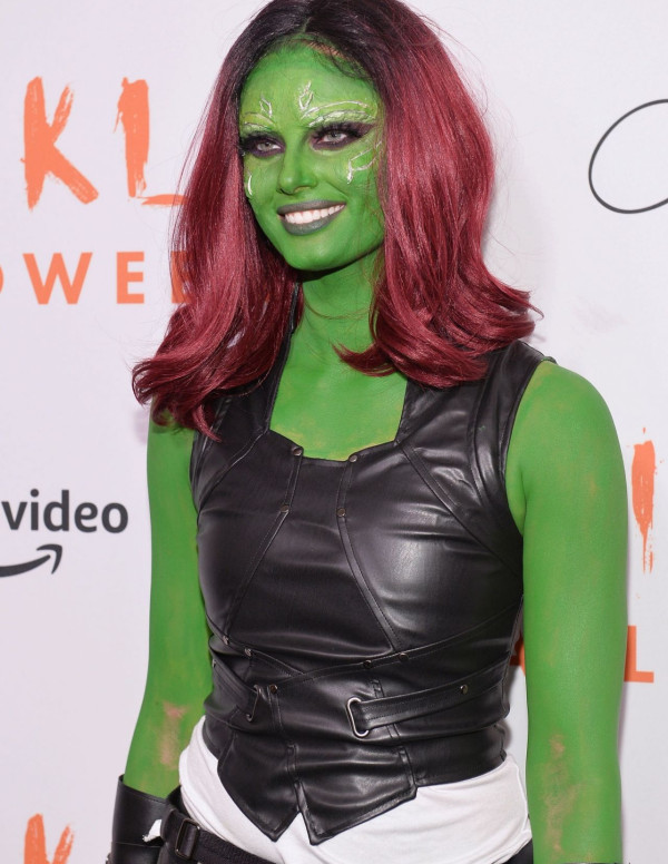 Taylor Marie Hill à la traditionnelle soirée Halloween organisée par Heidi Klum