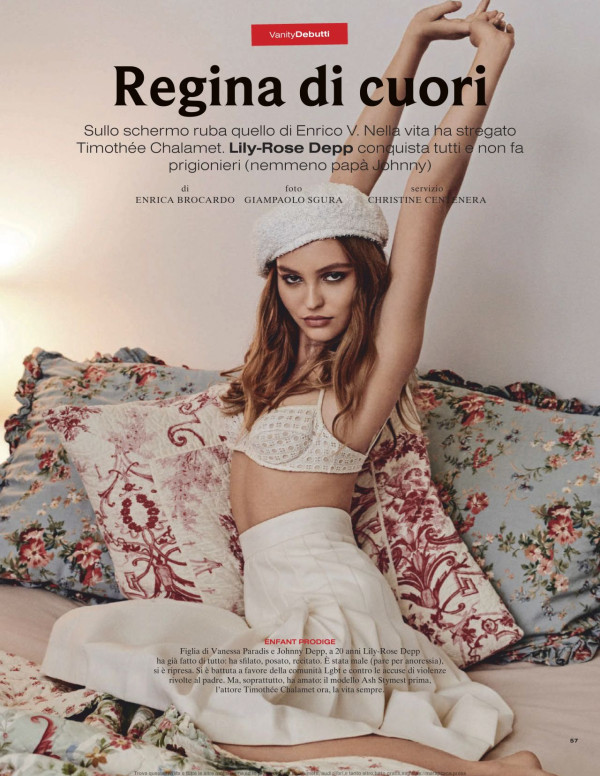Lily-Rose Depp dans Vanity Fair Magazine Italie