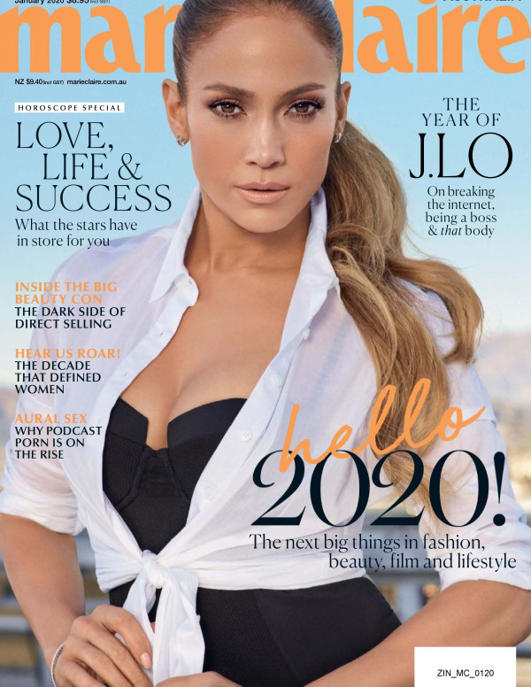 Jennifer Lopez dans Marie Claire Magazine Australie, Janvier 2020
