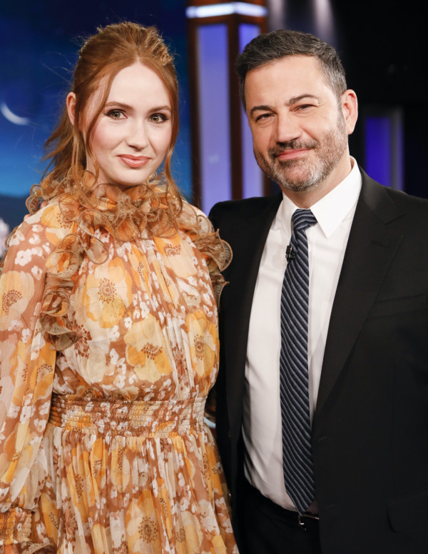 Karen Gillan dans l'émission Jimmy Kimmel Live