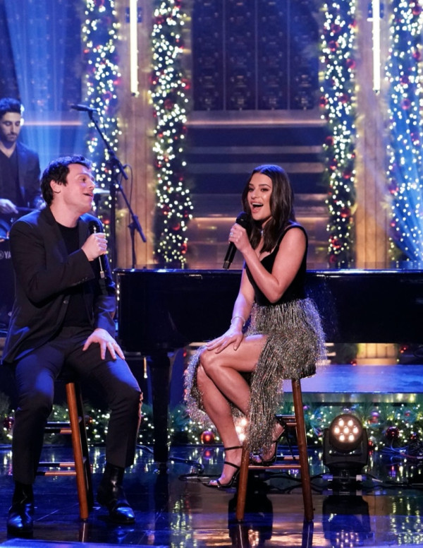 Lea Michele dans l'émission The Tonight Show avec Jimmy Fallon