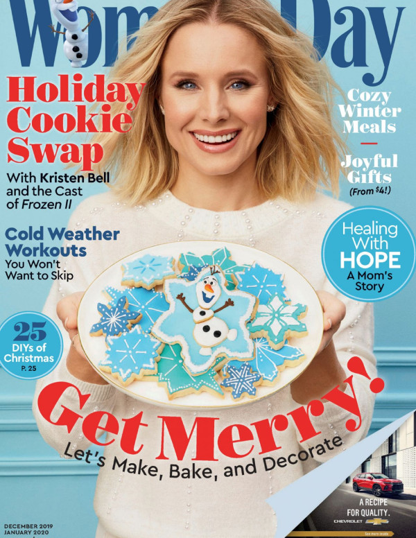 Kristen Bell dans Woman’s Day Magazine USA - Décembre 2019