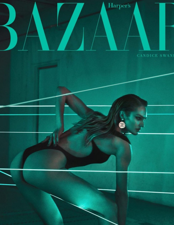Candice Swanepoel dans Harper’s Bazaar Magazine Grèce, Février 2020