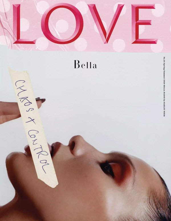Bella Hadid dans Love Magazine, Janvier 2020