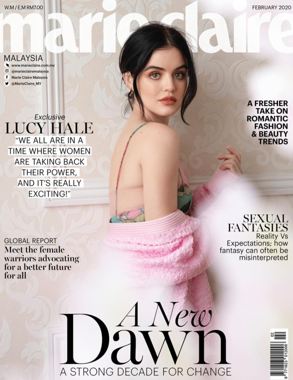 Lucy Hale dans Marie Claire Magazine Malaysie, Février 2020