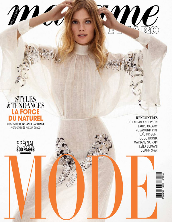 Constance Jablonski dans Madame Figaro Magazine, Février 2020