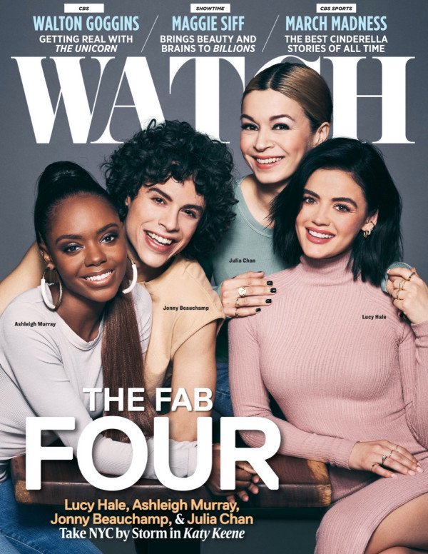 Lucy Hale, Ashleigh Murray, Jonny Beauchamp et Julia Chan dans Watch! Magazine