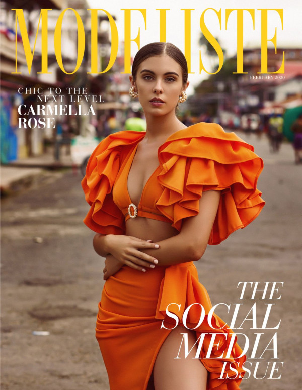 Carmella Rose dans Modeliste Magazine, Février 2020