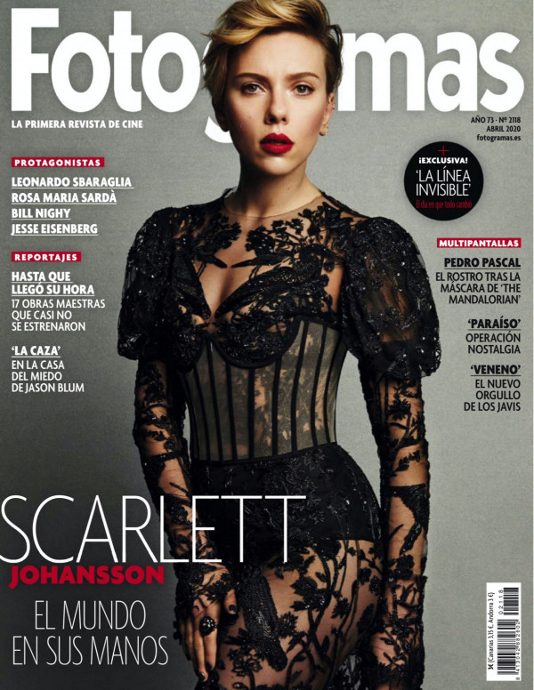 Scarlett Johansson dans Fotogramas, Avril 2020