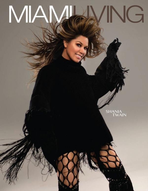 Shania Twain dans Miami Living Magazine - Avril/Mai 2020
