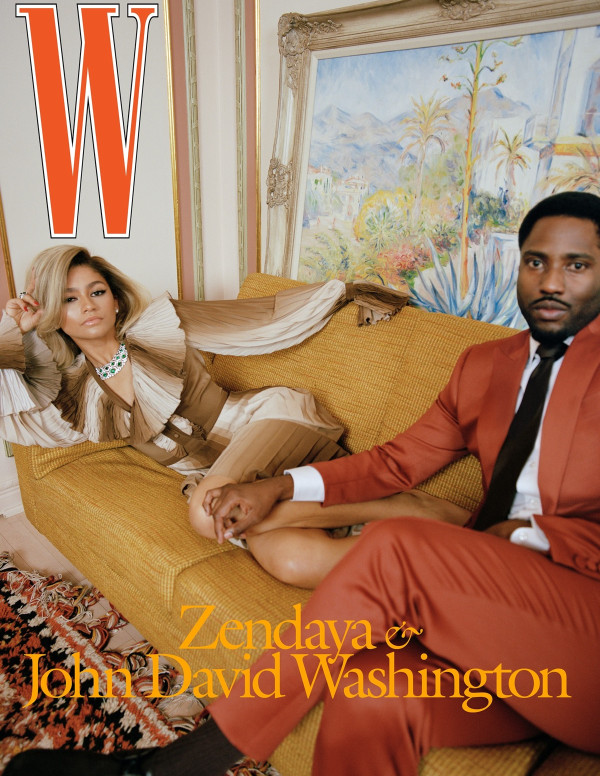 Zendaya Coleman et John David Washington dans W Magazine