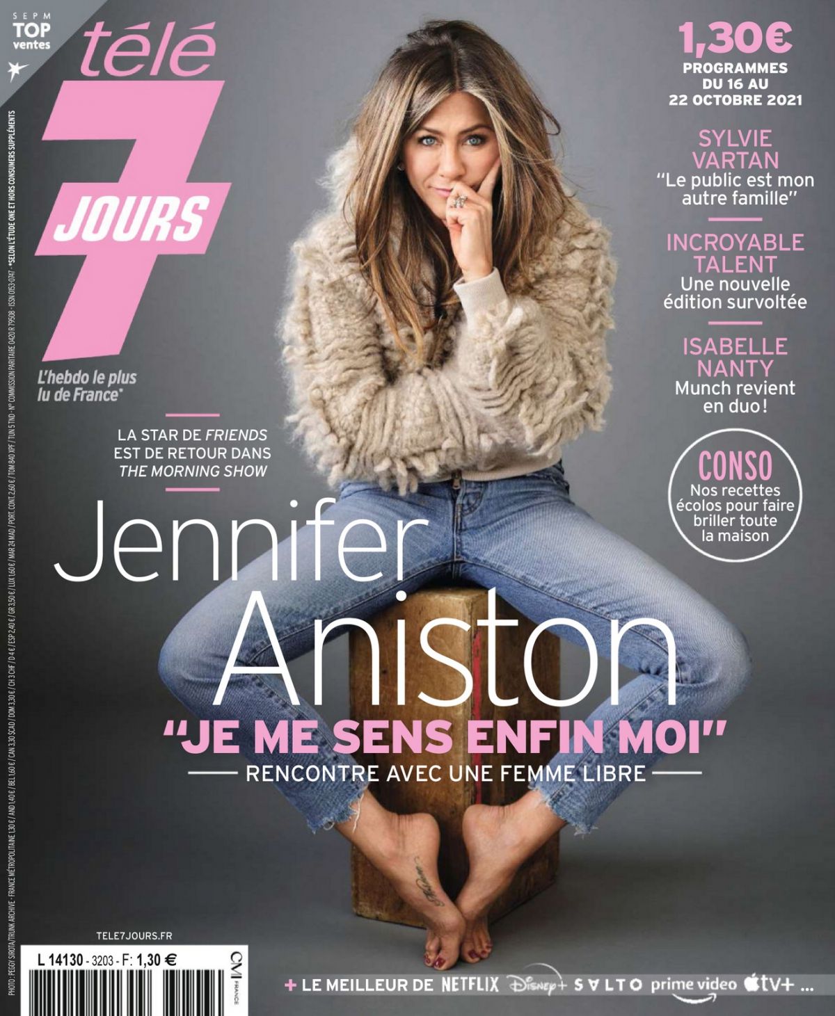 Jennifer Aniston dans Tele 7 Jours Magazine