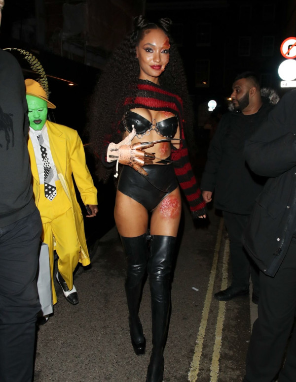 La mannequin Jourdan Dunn à la soirée Halloween de Maya Jama à Londres
