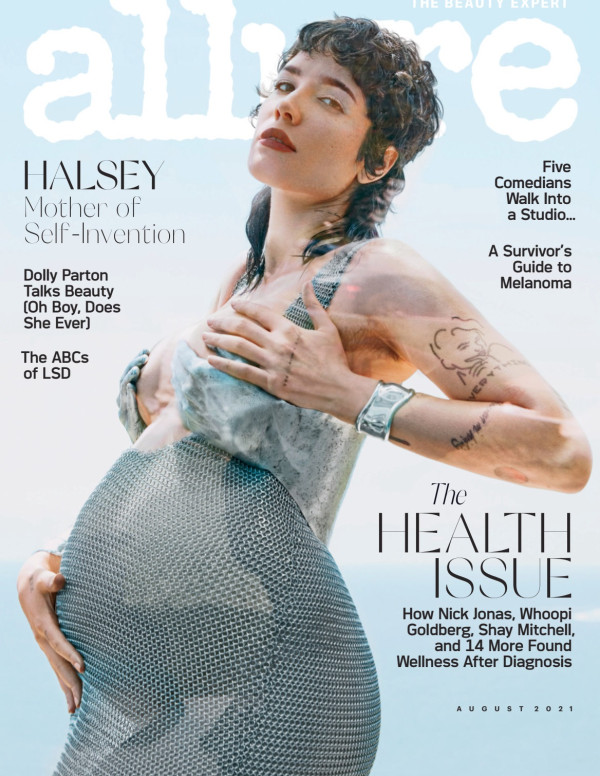 Halsey enceinte dans Allure magazine