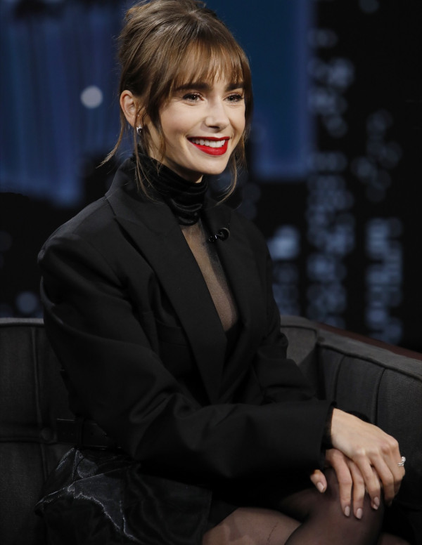 Lily Collins dans l'émission Jimmy Kimmel live