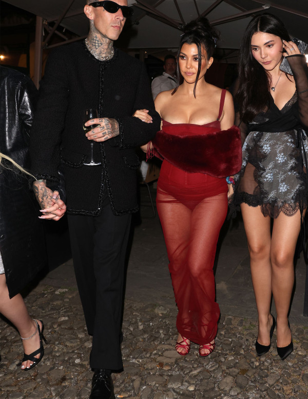 Kourtney Kardashian en soirée à Portofino