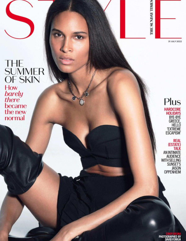 Cindy Bruna dans The Sunday Times Style magazine