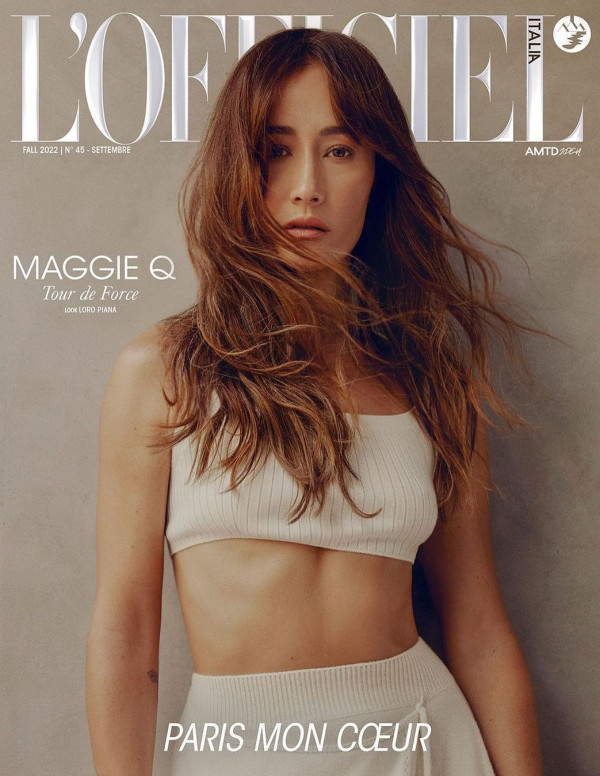 Maggie Q dans L’Officiel magazine (Italie)