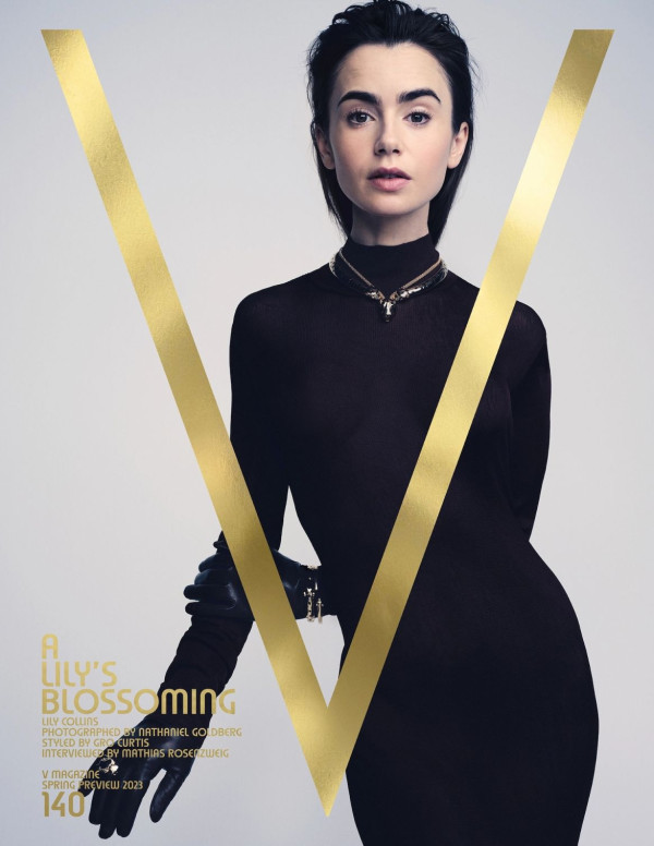 Lily Collins dans V Magazine