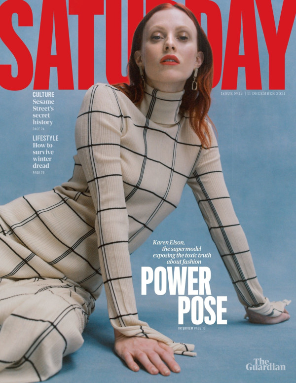Karen Elson dans Saturday Guardian magazine