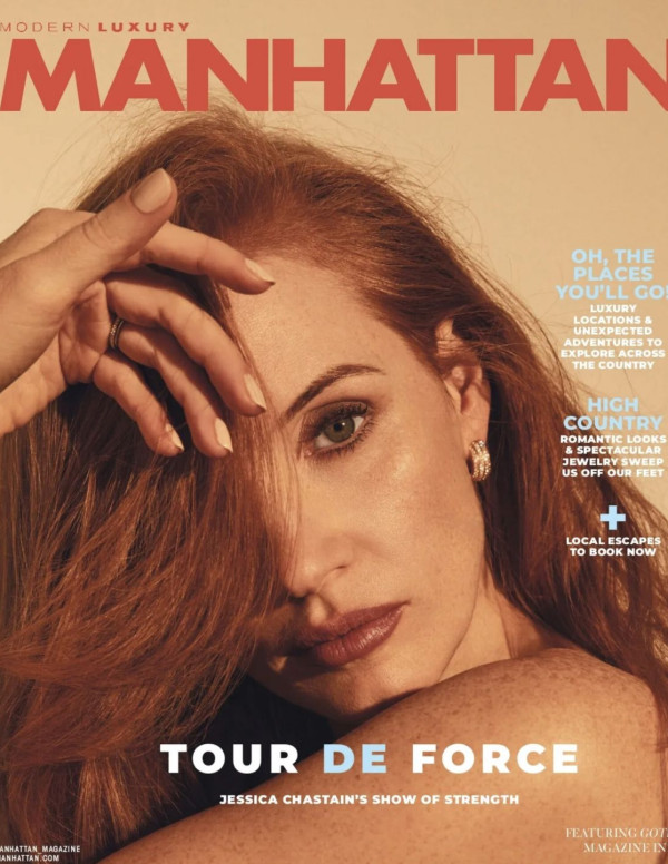 Jessica Chastain dans Modern Luxury Manhattan Magazine