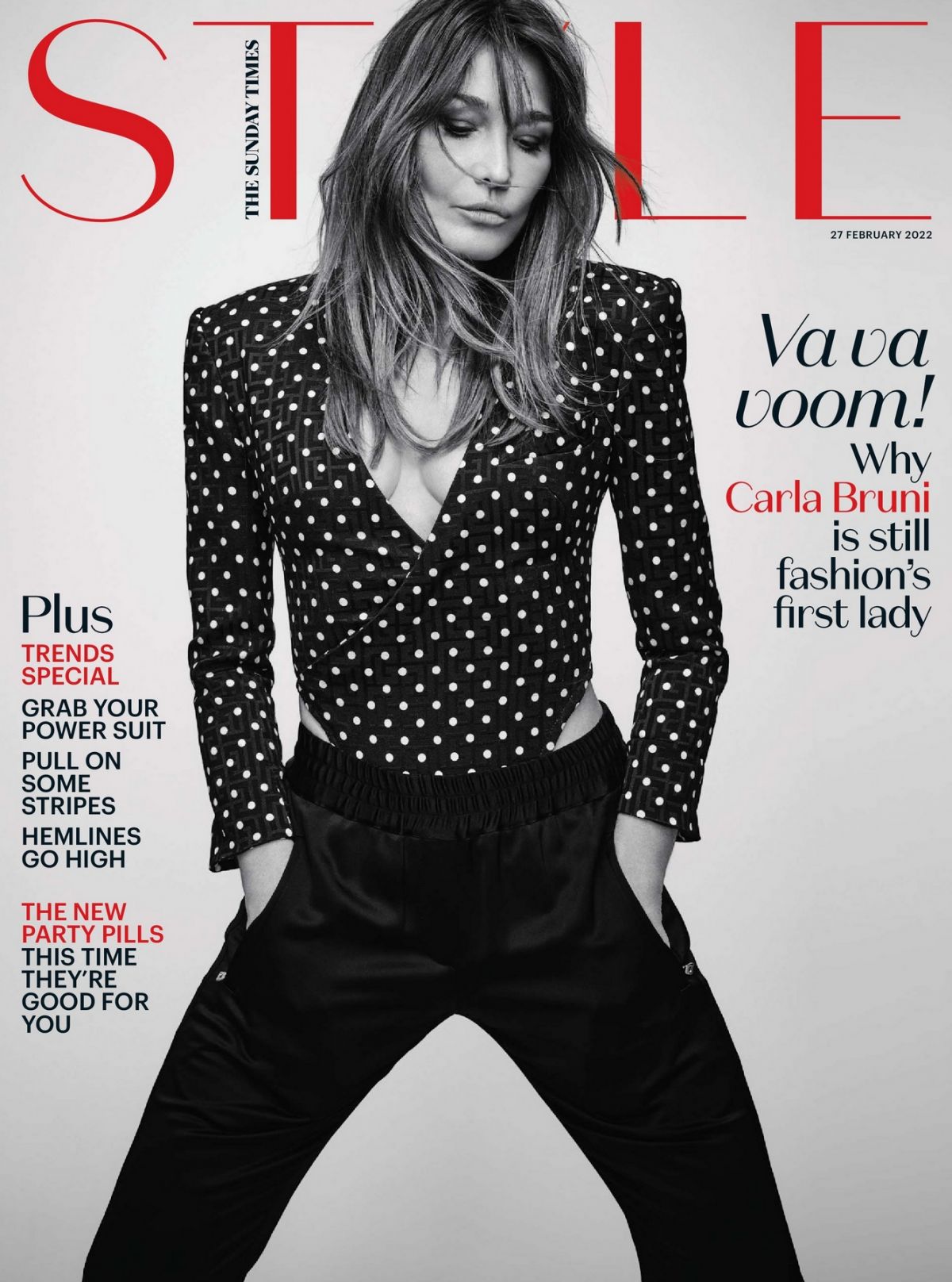 Carla Bruni dans The Sunday Times Style magazine