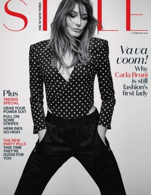 Carla Bruni dans The Sunday Times Style magazine