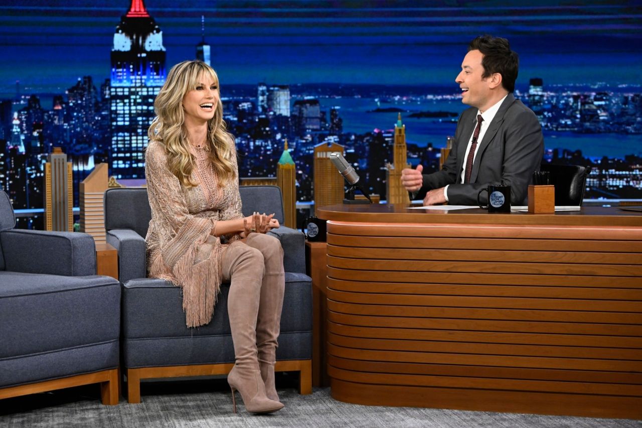 Heidi Klum dans l'émission The Tonight Show