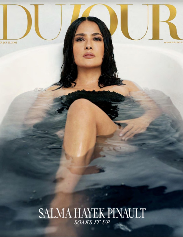 Salma Hayek dans DuJour Magazine