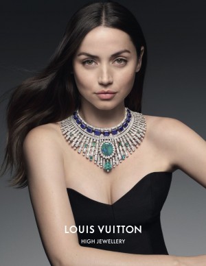 Shooting Ana de Armas pour Louis Vuitton, Deep Time Collection 2023