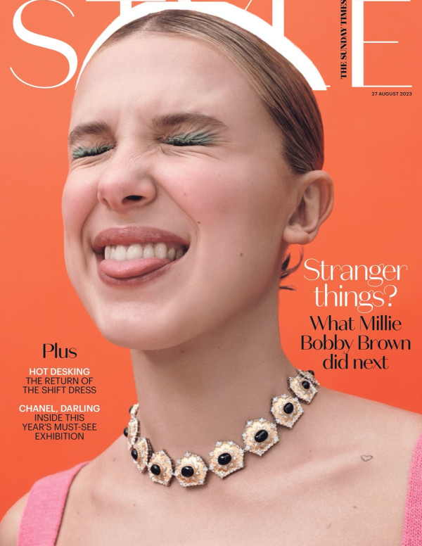 Millie Bobby Brown dans The Sunday Times Style magazine